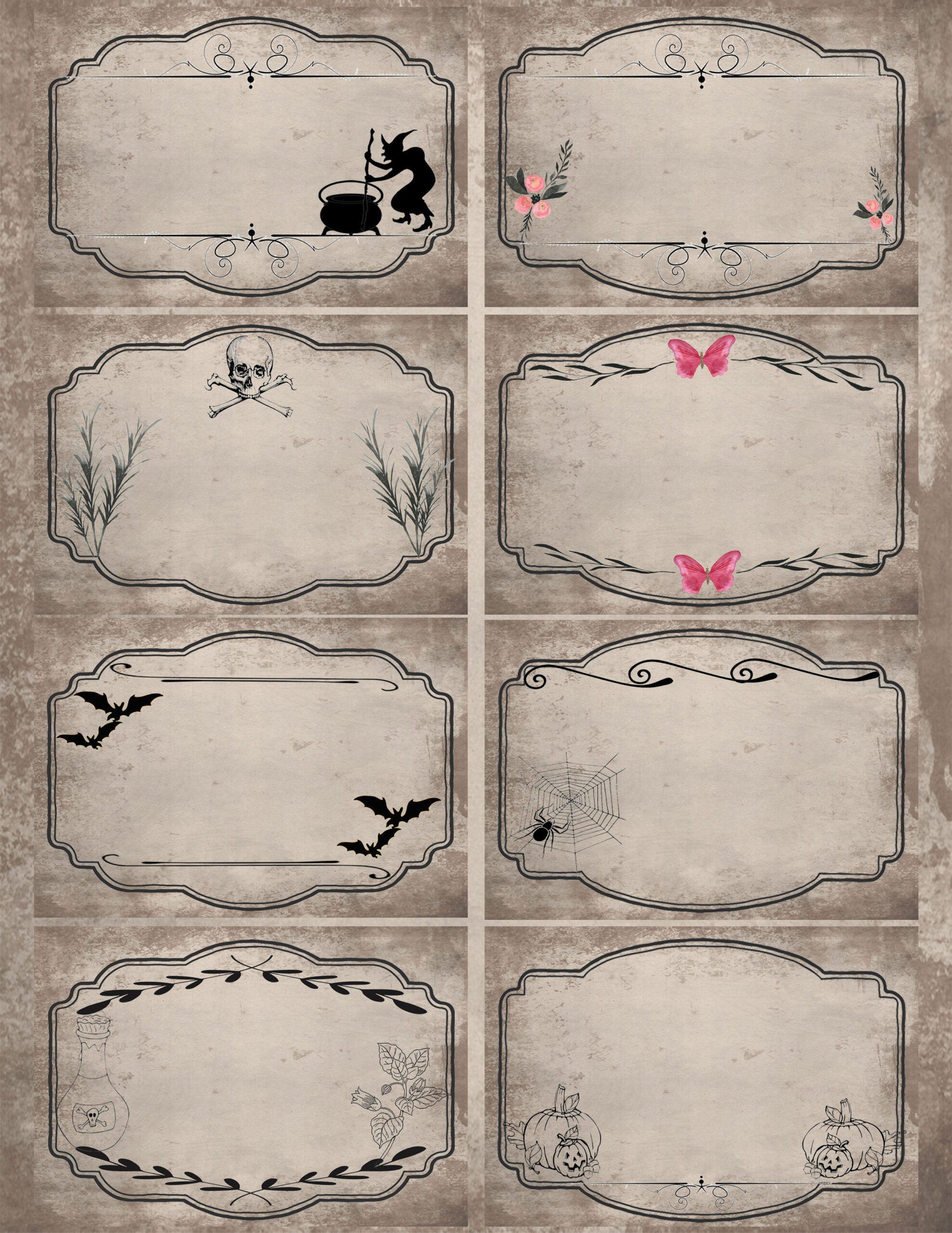 Free Printable Halloween Apothecary Labels 16 Designs 