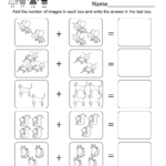 Free Printable Image Addition Worksheet For Kindergarten