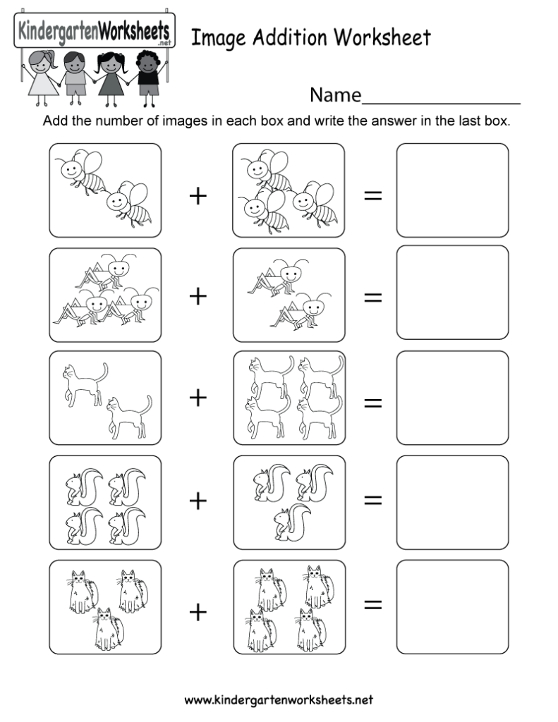 Free Printable Image Addition Worksheet For Kindergarten