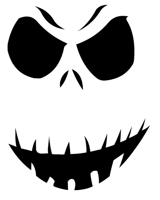 Free Printable Jack Skellington Pumpkin Carving Stencil 