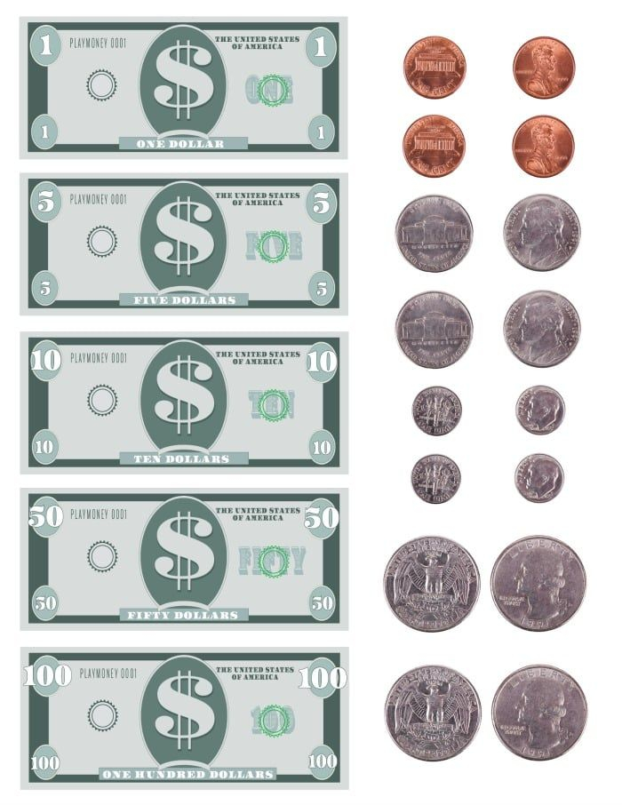 FREE Printable Play Money Template Play Money Template 