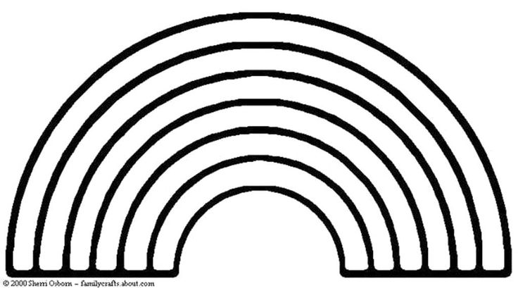 Free Printable Rainbow Template For Coloring Print