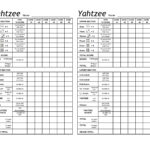 Free Printable Yahtzee Score Sheets 8 10 Printable