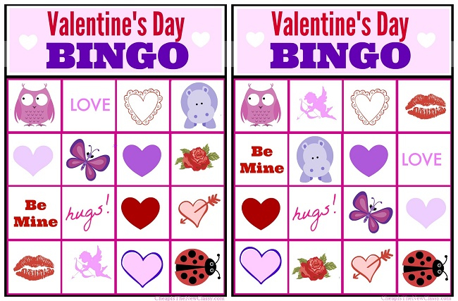 Free Valentine Bingo Game Printable Collection For Kids