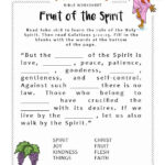 Fruit Of The Spirit Bible Activities For Kids Bible