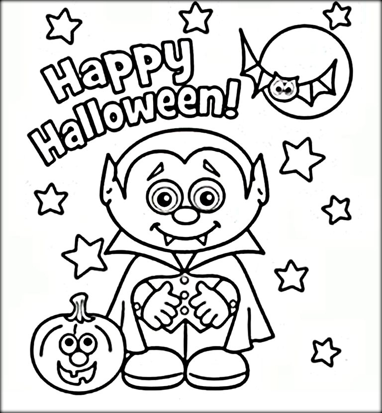 Full Page Printable Halloween Coloring Pages At 
