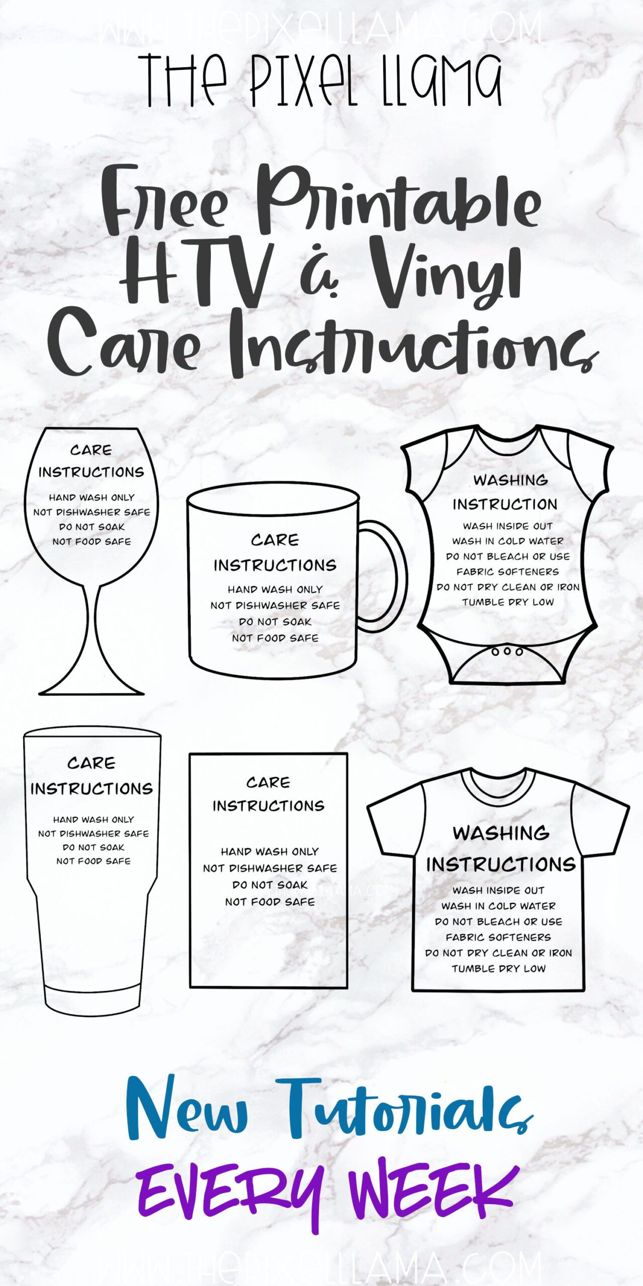 Htv Care Instructions Printable Free