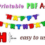 Items Similar To Printable Happy Birthday Banner PDF A4
