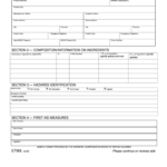 Material Safety Data Sheet Form Fill Online Printable