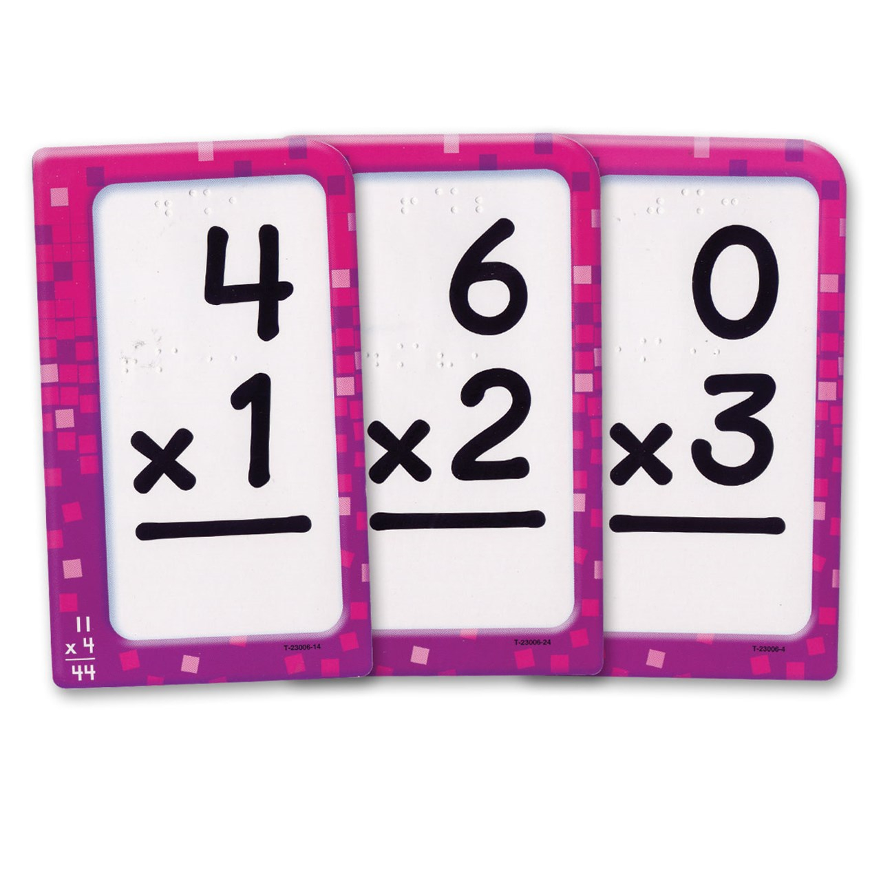MaxiAids Multiplication Pocket Flash Cards With Braille