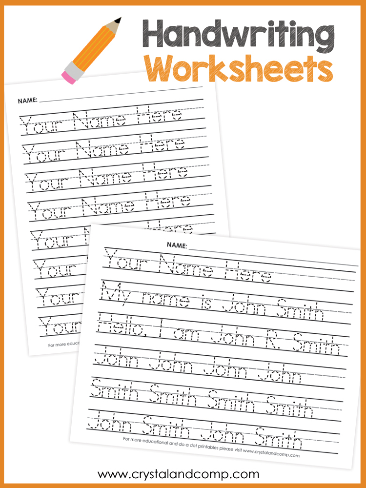 Name Handwriting Worksheets