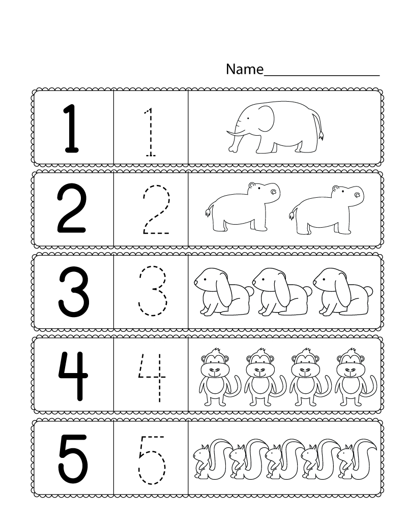 Numbers 1 5 Preschool Worksheets NumbersWorksheet