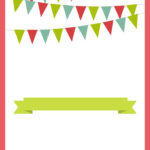 Pennants And Ribbon Red Free Printable Party Invitation