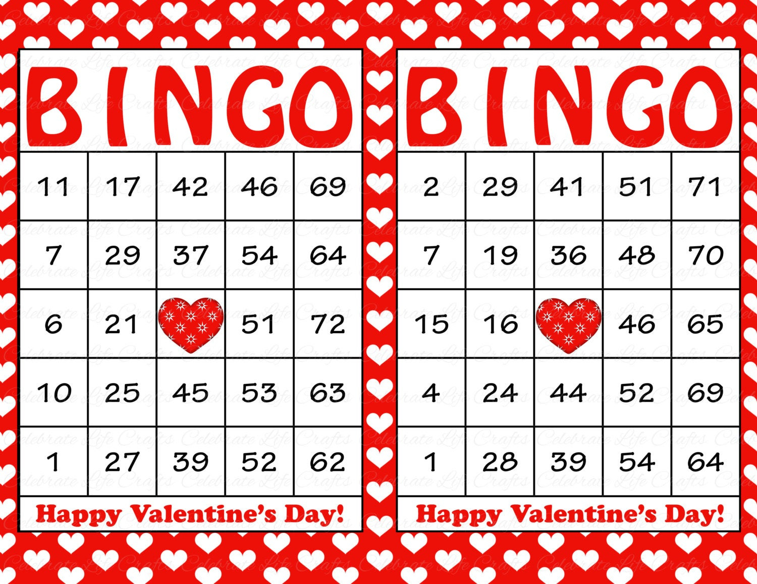 Printable Bingo Cards 1 75 Free Printable Bingo Cards