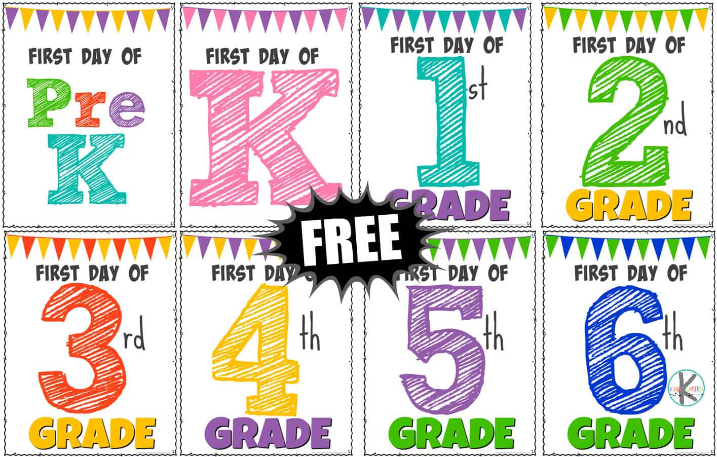 Printable First Day Of School Signs