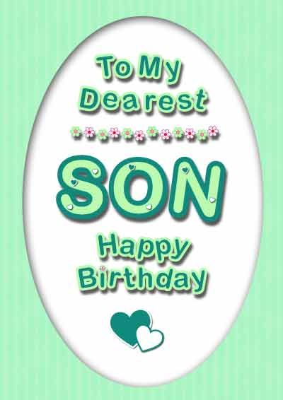 Son Birthday Cards My free printable cards