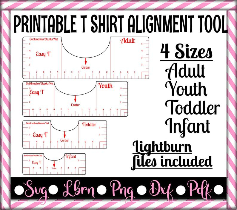 SVG Printable TSHIRT T Shirt ALIGNMENT Placement Tool 