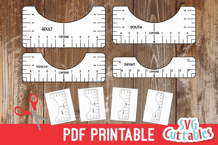 T shirt Alignment Tool PDF Printable 1010585 Cut 