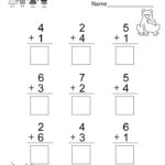 This Is An Addition Worksheet For Kindergarteners You Can