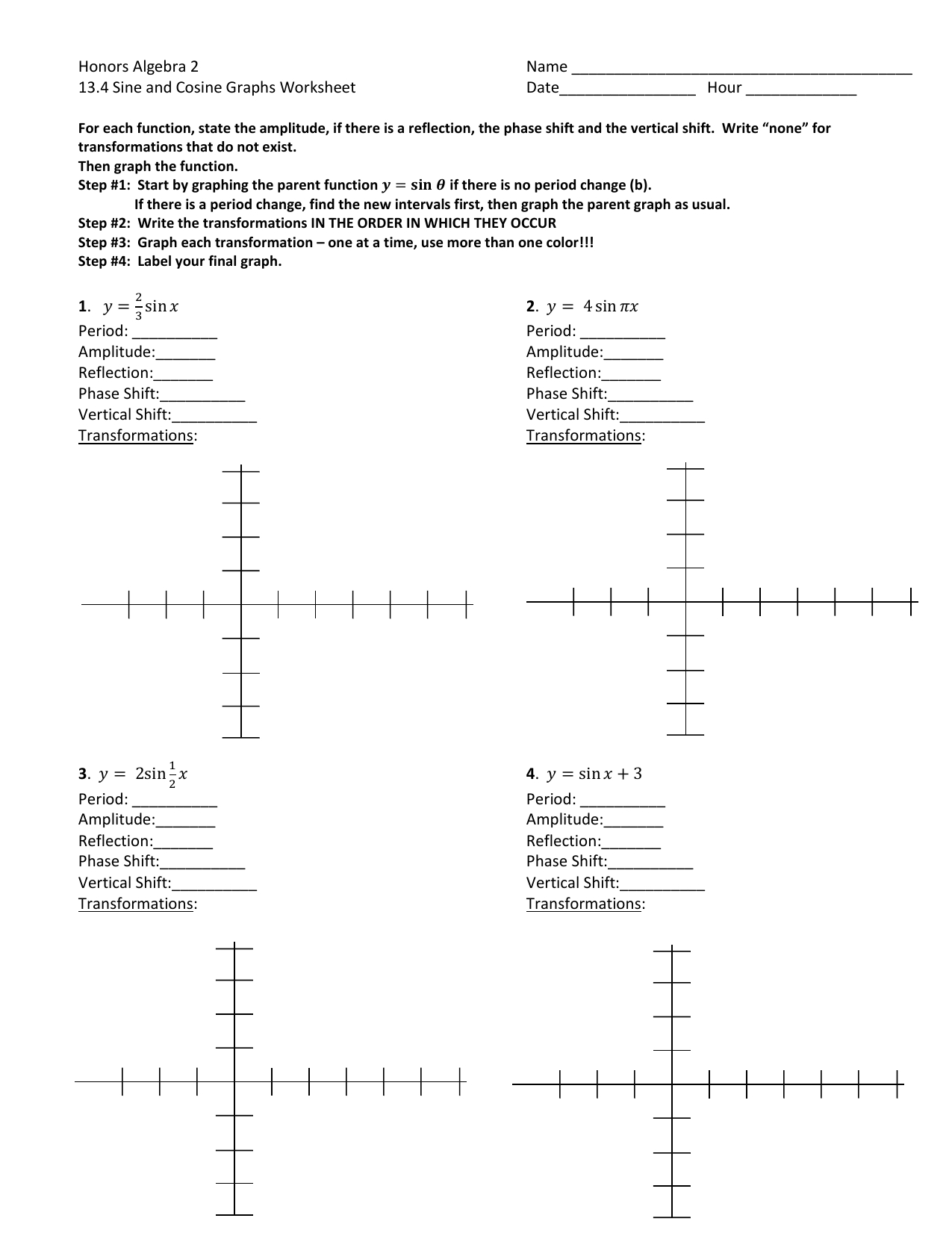 Transformations Worksheet Algebra 2 Db excel