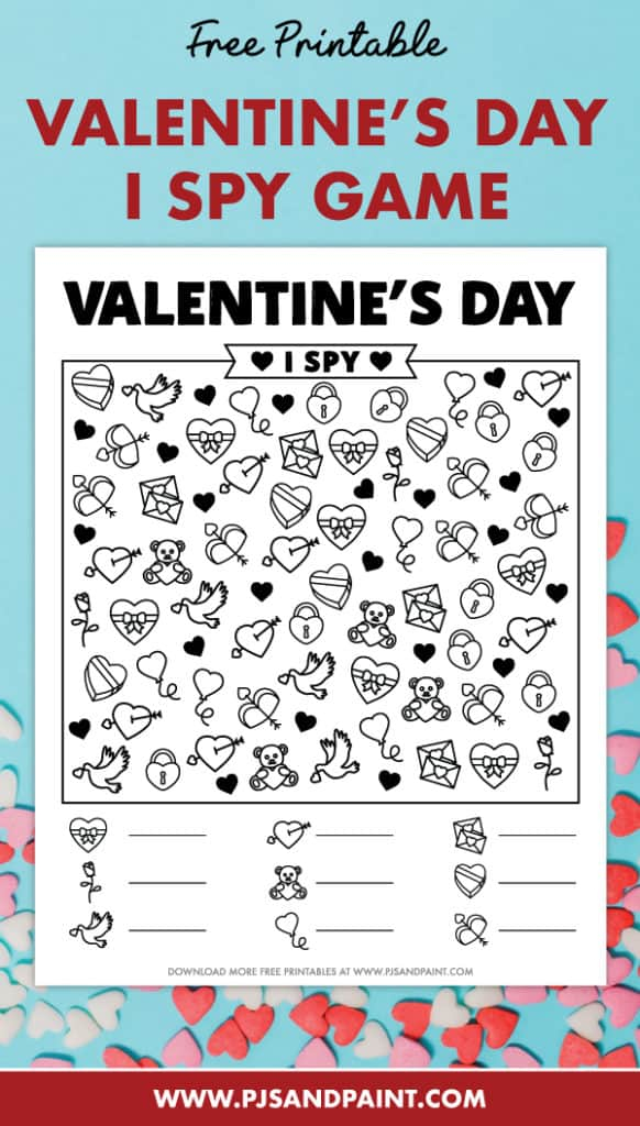 Valentine s Day I Spy Free Printable Valentine s Day 