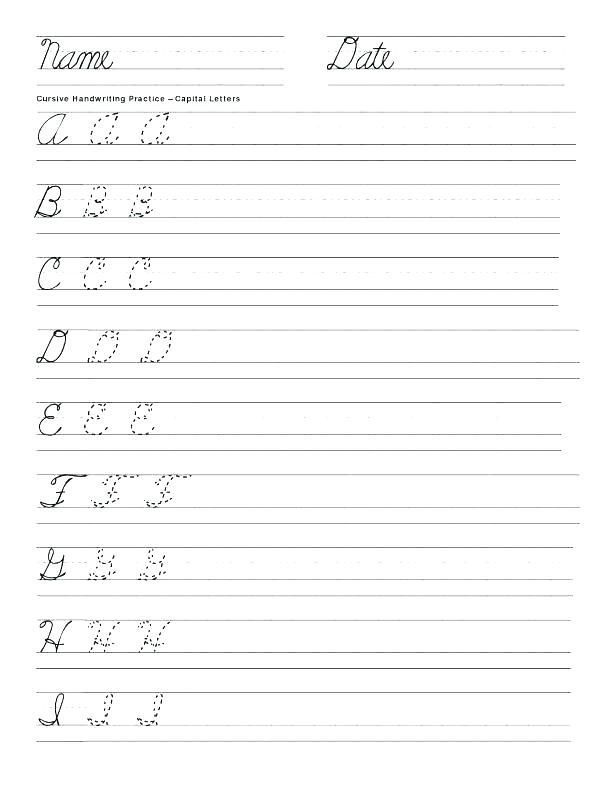21 Cursive Handwriting Practice Pdf Blank Cursive Writing 