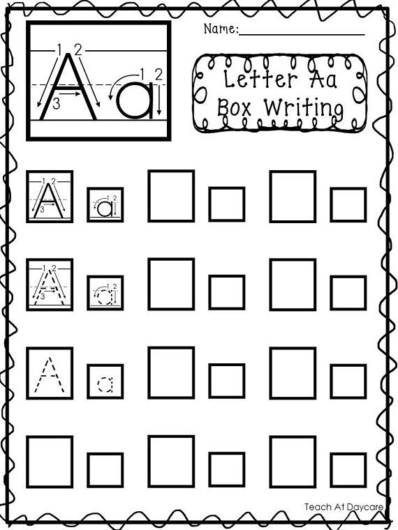 26 Printable Alphabet Box Writing Worksheets Preschool 