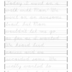 6Th Grade Cursive Handwriting Worksheets Holiday