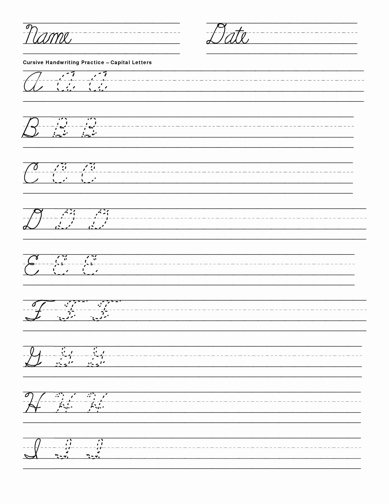70 Cursive Worksheets For Handwriting Practice 