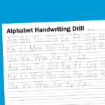 Alphabet Handwriting Drill Worksheets For Children