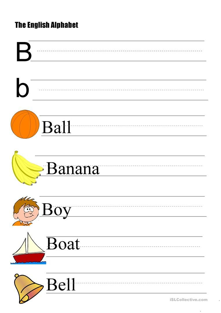 Alphabet Letter B Worksheets subjects preschool 