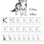 Alphabet Letter K Tracing Worksheet Preschool Crafts