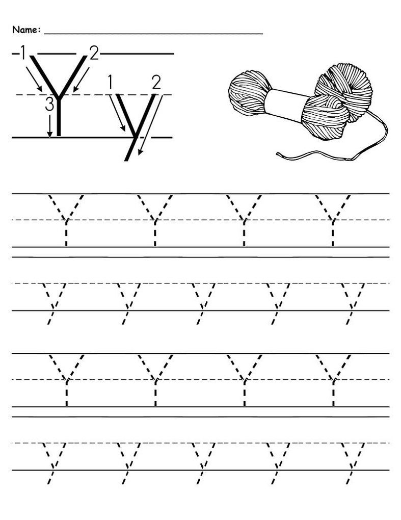 Alphabet Tracing Letter Y TracingLettersWorksheets