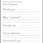 Basic Etiquette Writing Worksheet Student Handouts