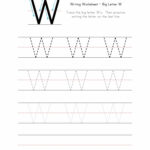 Big Letter W Writing Worksheet The Learning Site