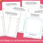 Colourful Handwriting Readiness Worksheets For Practising