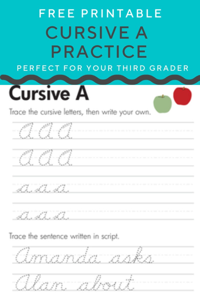 Cursive A Worksheet Education Cursive Practice
