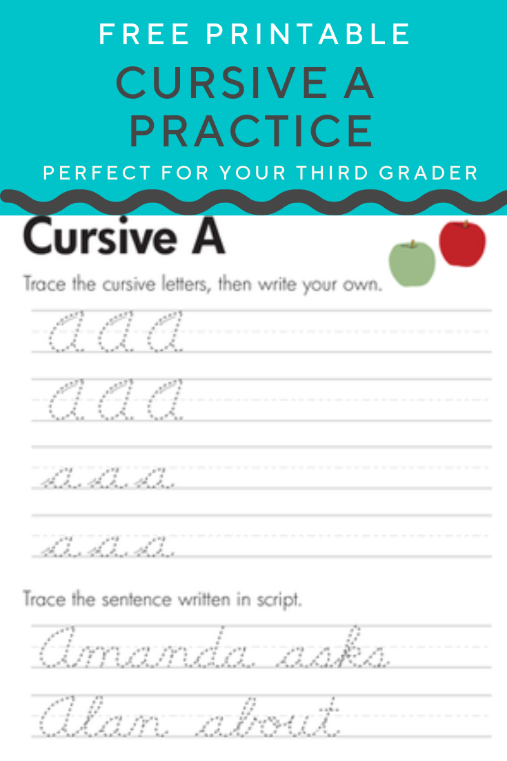 Cursive A Worksheet Education Cursive Practice 