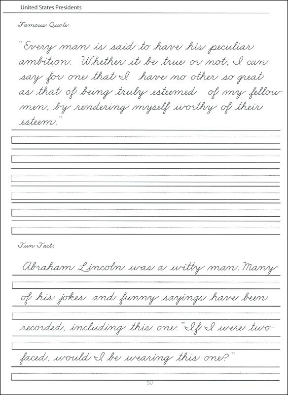 Cursive Handwriting Worksheets For Third Grade