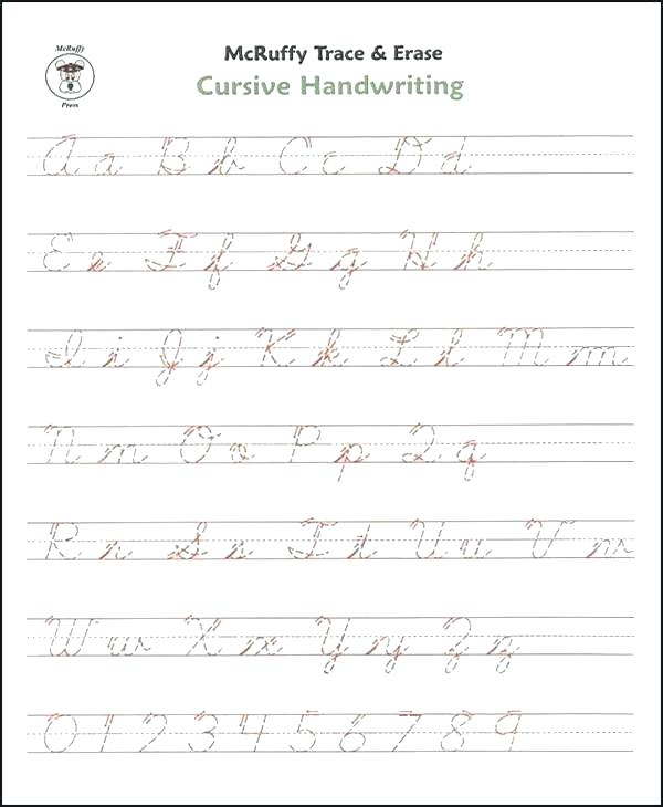 Cursive Writing Worksheets For Second Grade