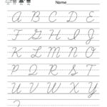 Cursive Writing Worksheets Pdf Template Business