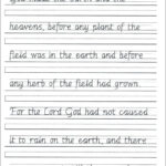 Fourth Grade 4th Grade Handwriting Worksheets