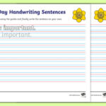 FREE Daffodil Day Year 2 Handwriting Practice Activity