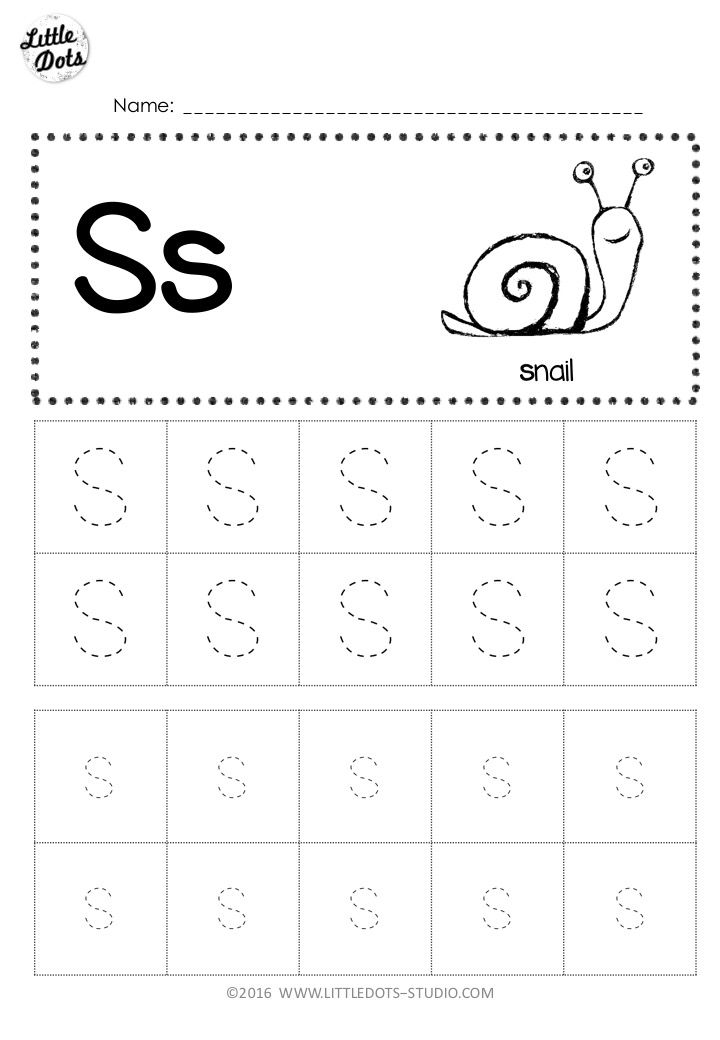 Free Letter S Tracing Worksheets Letter S Worksheets 