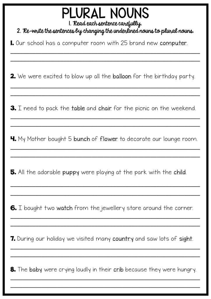 Free Printable 6th Grade Writing Worksheets Learning How