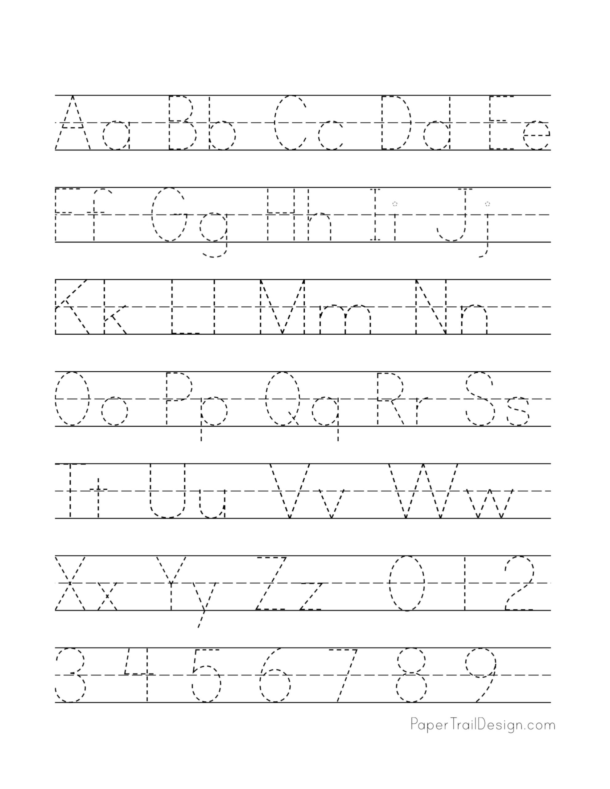 Free Printable Alphabet Handwriting Practice Sheets 