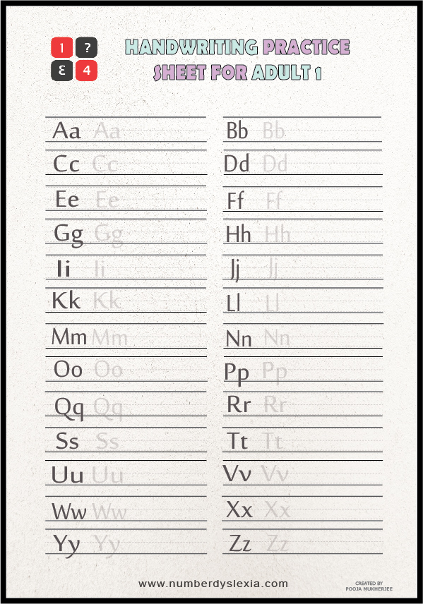 printing practice sheets for adults