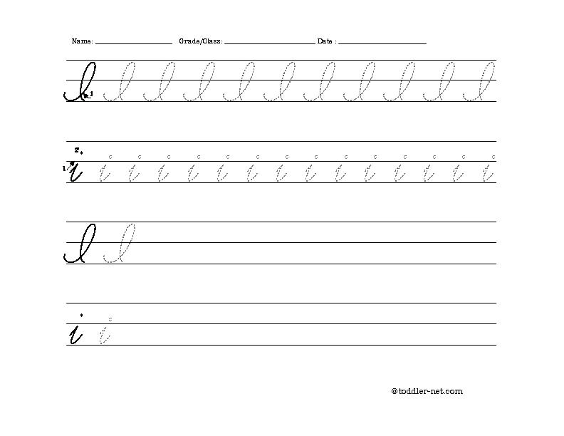 Free Printable Handwriting Worksheets For Middle School