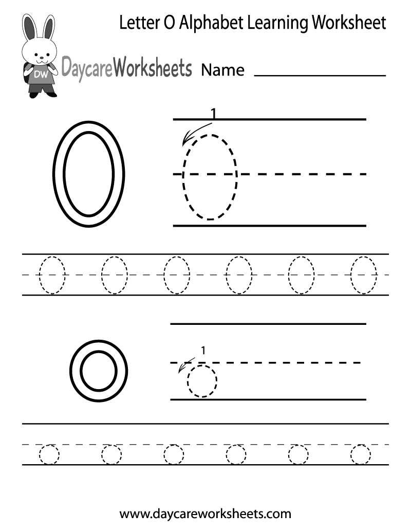 Free Printable Letter O Alphabet Learning Worksheet For