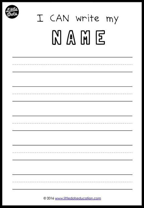 Free Printable To Practice Writing Your Names For 
